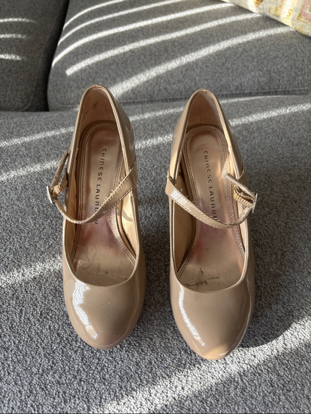 Chinese Laundry Nude Patent Mary Jane Heels - Picture 5 of 5
